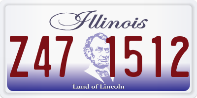 IL license plate Z471512