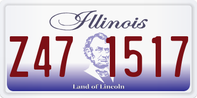 IL license plate Z471517