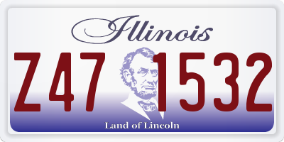 IL license plate Z471532