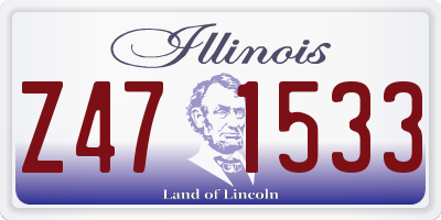 IL license plate Z471533