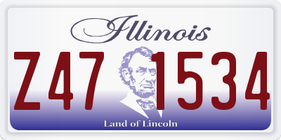 IL license plate Z471534