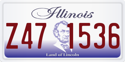 IL license plate Z471536