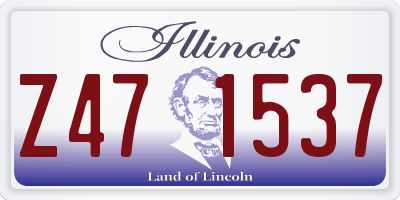 IL license plate Z471537