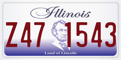 IL license plate Z471543