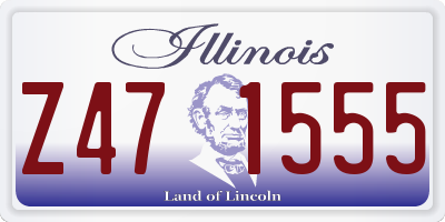 IL license plate Z471555
