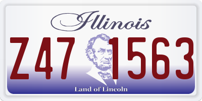 IL license plate Z471563