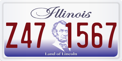 IL license plate Z471567