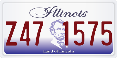 IL license plate Z471575