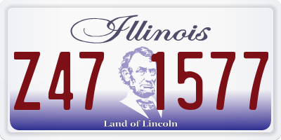 IL license plate Z471577
