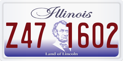 IL license plate Z471602