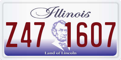 IL license plate Z471607