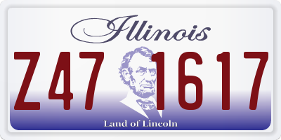 IL license plate Z471617
