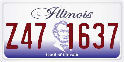 IL license plate Z471637