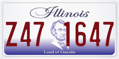 IL license plate Z471647