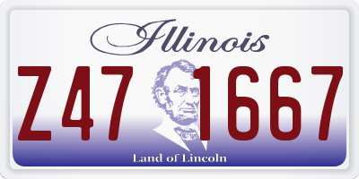 IL license plate Z471667