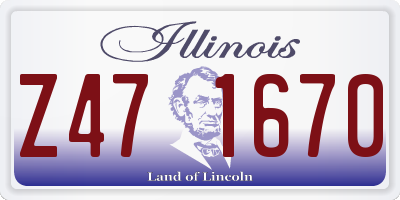 IL license plate Z471670