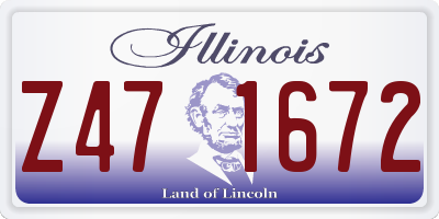IL license plate Z471672