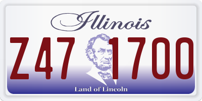 IL license plate Z471700