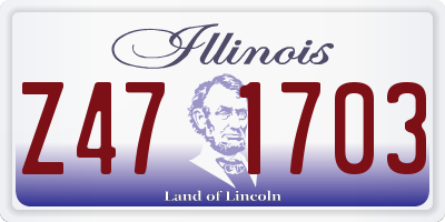 IL license plate Z471703