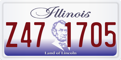 IL license plate Z471705