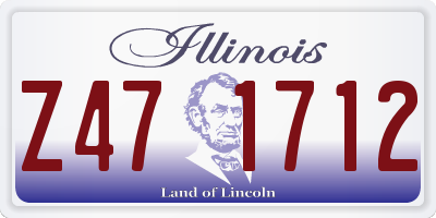 IL license plate Z471712