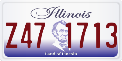 IL license plate Z471713