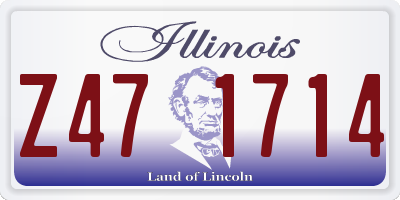 IL license plate Z471714