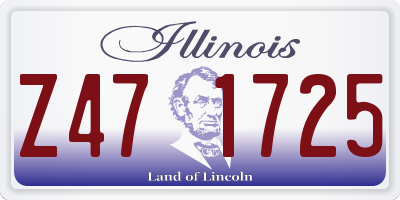 IL license plate Z471725