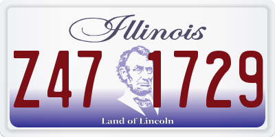IL license plate Z471729