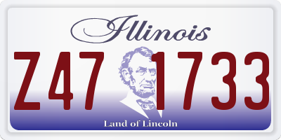 IL license plate Z471733