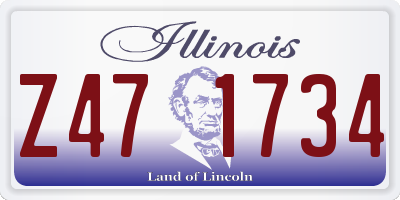 IL license plate Z471734