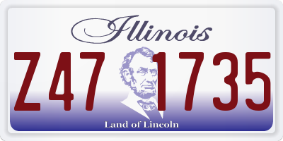 IL license plate Z471735
