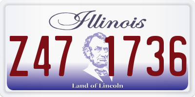 IL license plate Z471736