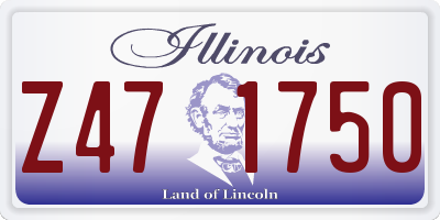 IL license plate Z471750