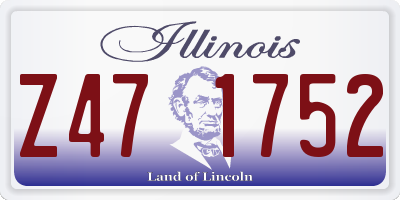 IL license plate Z471752