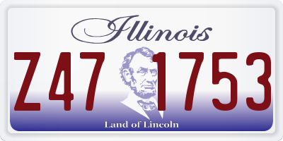 IL license plate Z471753