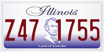 IL license plate Z471755