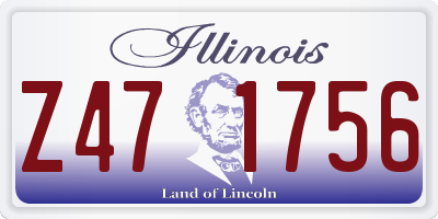 IL license plate Z471756