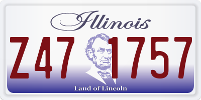 IL license plate Z471757