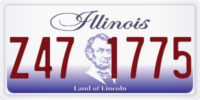 IL license plate Z471775