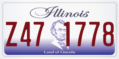 IL license plate Z471778