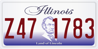 IL license plate Z471783