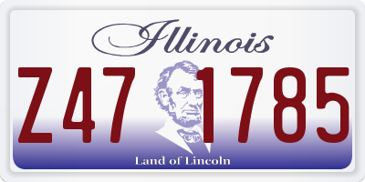 IL license plate Z471785