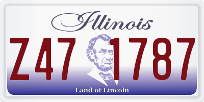IL license plate Z471787