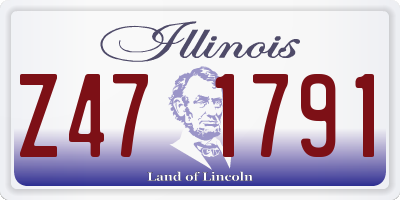 IL license plate Z471791