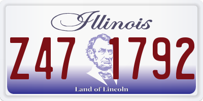 IL license plate Z471792