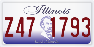 IL license plate Z471793