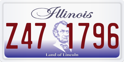 IL license plate Z471796