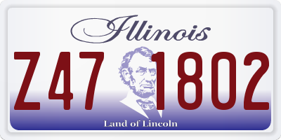 IL license plate Z471802
