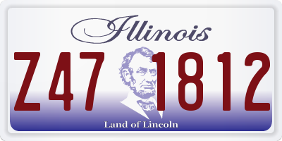 IL license plate Z471812